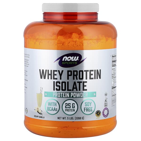 NOW Foods, Sports, Whey Protein Isolate, Creamy Vanilla, 5 lbs. (2,268 g)