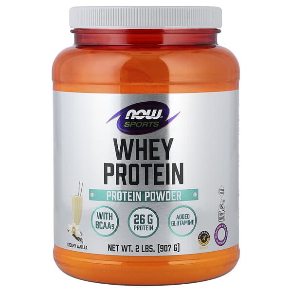 NOW Foods, Sports, Whey Protein Powder, Creamy Vanilla, 2 lbs (907 g)