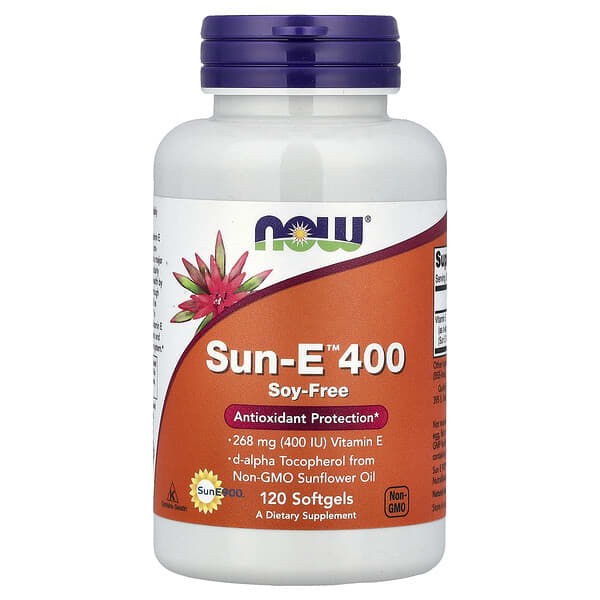 NOW Foods, Sun-E™ 400, 268 mg (400 IU), 120 Softgels