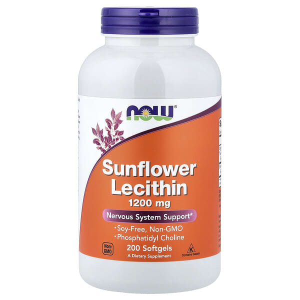 NOW Foods, Sunflower Lecithin, 200 Softgels (1.2 g per Softgel)