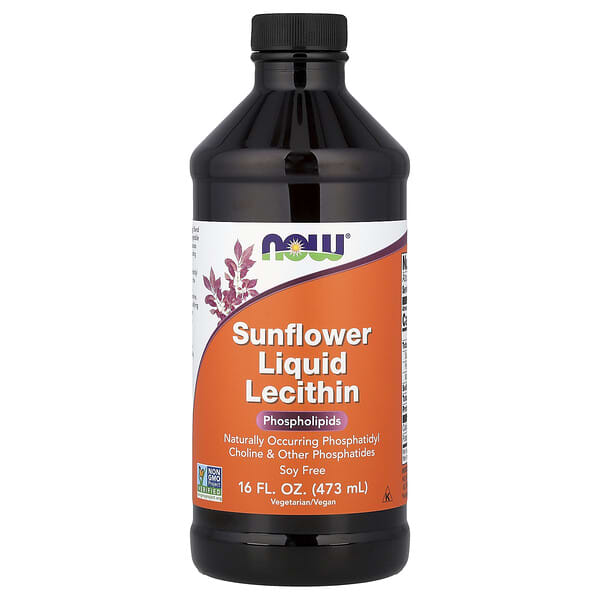 NOW Foods, Sunflower Liquid Lecithin, 16 fl oz (473 ml)