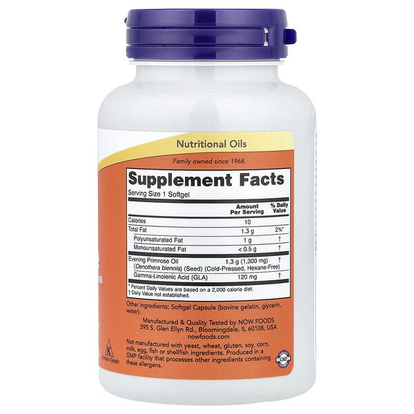 Alternative view of NOW Foods, Super Primrose, 60 Softgels