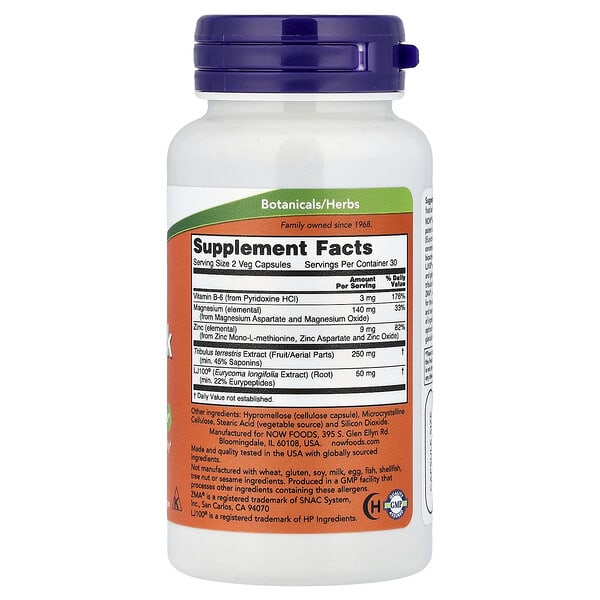 Alternative view of NOW Foods, TestoJack 100™, 60 Veg Capsules