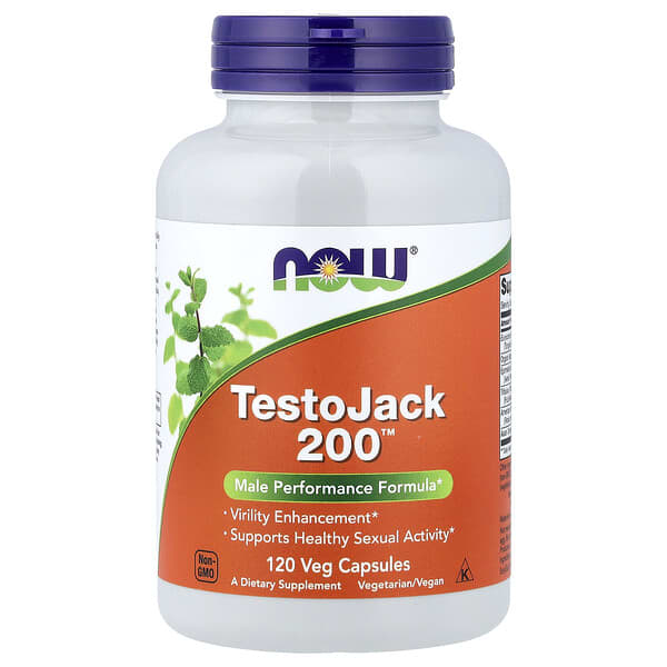 NOW Foods, TestoJack 200™, 120 Veg Capsules