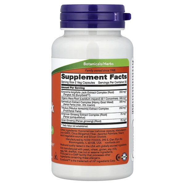 Alternative view of NOW Foods, TestoJack 200™, 60 Veg Capsules