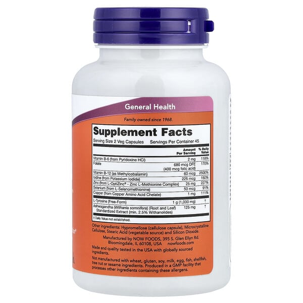 Alternative view of NOW Foods, Thyroid Energy™, 90 Veg Capsules