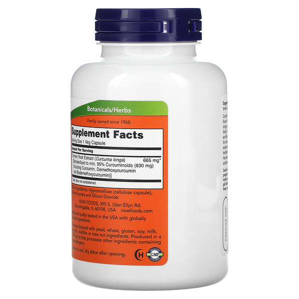Alternative view of NOW Foods, Turmeric Curcumin, 120 Veg Capsules (665 mg per Capsule)