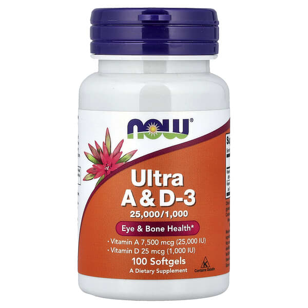 NOW Foods, Ultra A & D3, 100 Softgels