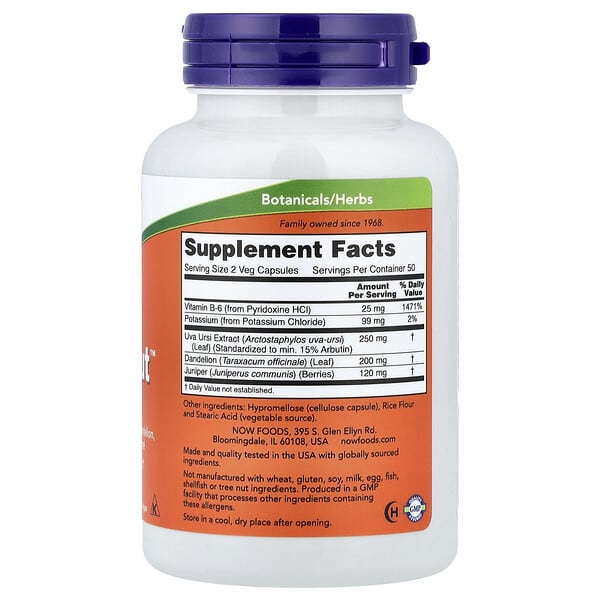 Alternative view of NOW Foods, Water Out™, 100 Veg Capsules