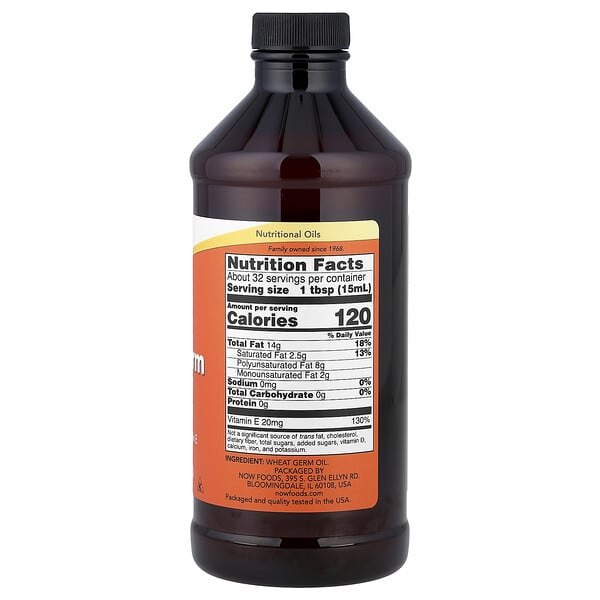 Alternative view of NOW Foods, Wheat Germ Oil, 16 fl oz (473 ml)