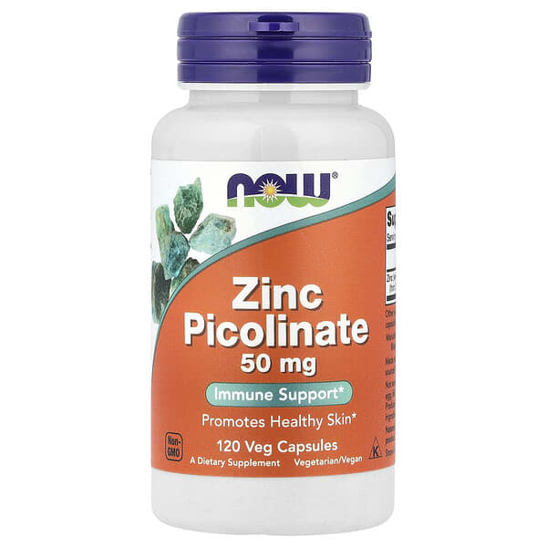 NOW Foods, Zinc Picolinate, 50 mg, 120 Veg Capsules