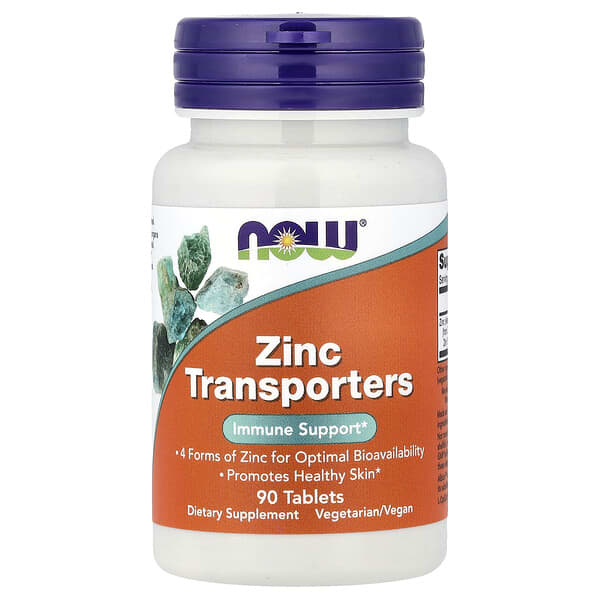 NOW Foods, Zinc Transporters, 90 Tablets (22 mg per Tablet)