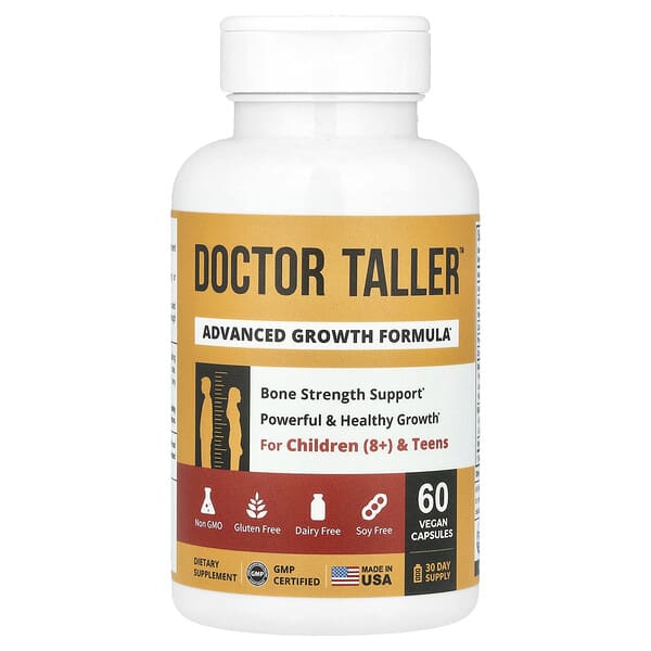NuBest, Doctor Taller™, Advanced Growth Formula, Children 8+ & Teens, 60 Vegan Capsules