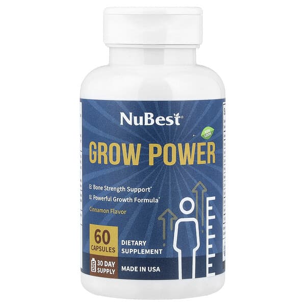 NuBest, Grow Power, Cinnamon, 60 Capsules