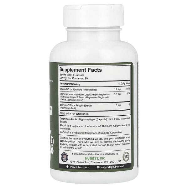 Alternative view of NuBest, Magnesium Complex, 90 Vegetarian Capsules