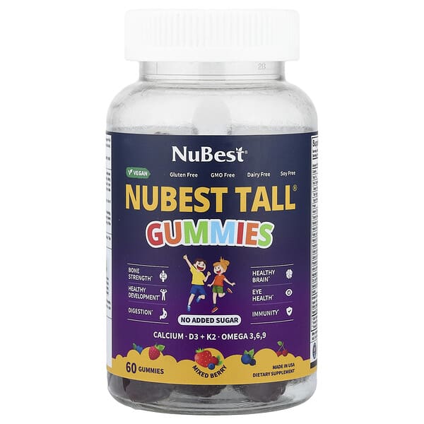NuBest, Nubest Tall® Gummies, Mixed Berry, 60 Gummies