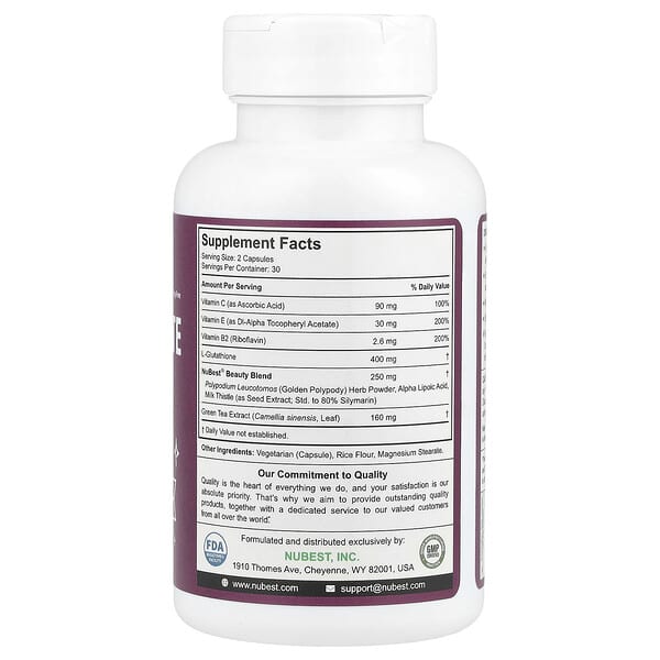 Alternative view of NuBest, Nubest White, 60 Vegetarian Capsules