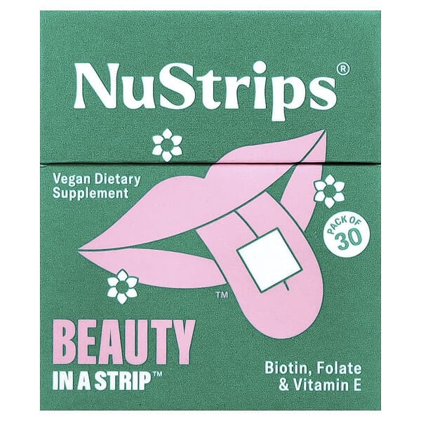 NuStrips, Beauty In A Strip™, Sweet Strawberry, 30 Strips