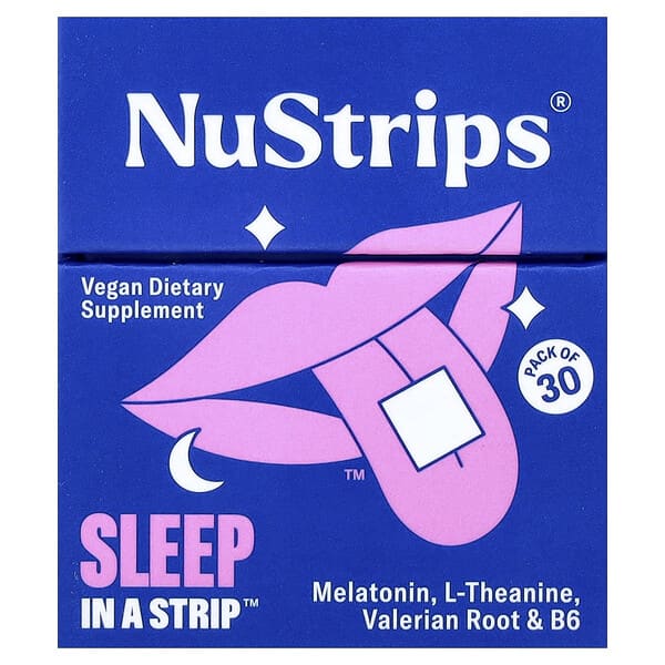 NuStrips, Sleep In A Strip™, Dreamy Blueberry, 30 Strips