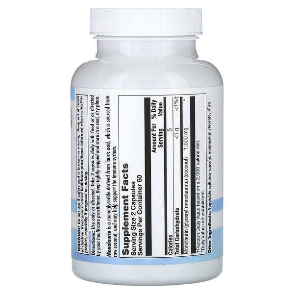 Alternative view of Nutra BioGenesis, Monolaurin, 120 Capsules (500 mg per Capsule)