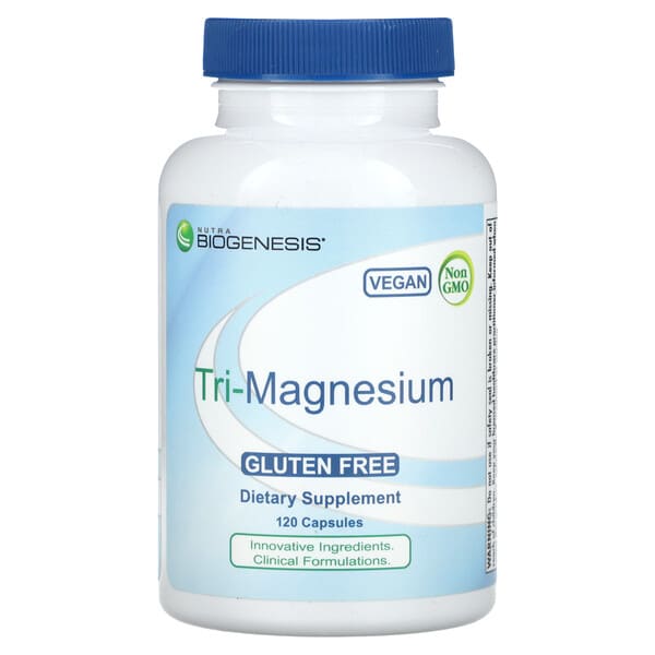 Nutra BioGenesis, Tri-Magnesium, 120 Capsules (100 mg per Capsule)