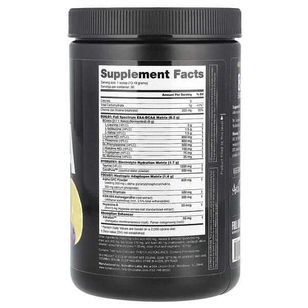 Alternative view of NutraBio, Alpha EAA, Blueberry Lemonade, 0.87 lb (395 g)