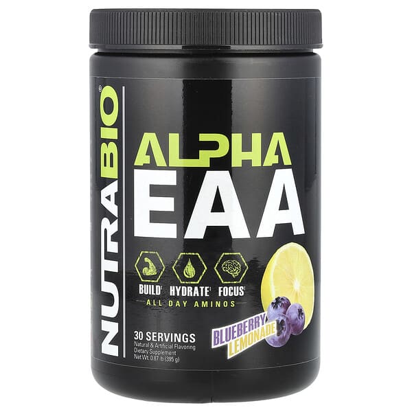 NutraBio, Alpha EAA, Blueberry Lemonade, 0.87 lb (395 g) 5 NutraBio, Alpha EAA, Blueberry Lemonade, 0.87 lb (395 g)