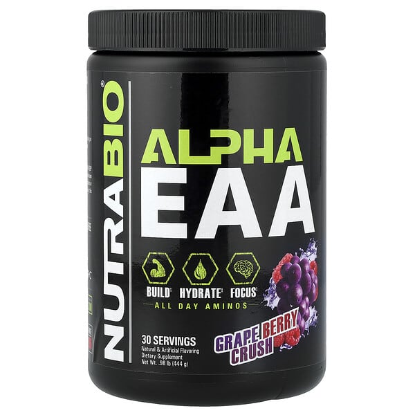 NutraBio, Alpha EAA, Grape Berry Crush, 0.98 lb (444 g)