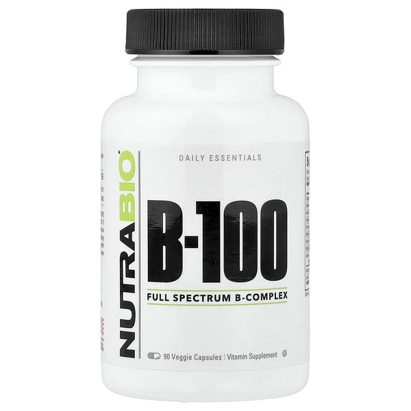 NutraBio, B-100, 90 Veggie Capsules