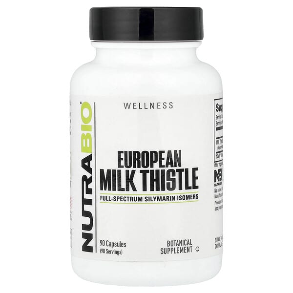NutraBio, European Milk Thistle, 90 Capsules (241 mg per Capsule)
