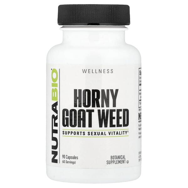 NutraBio, Horny Goat Weed, 90 Capsules (500 mg per Capsule)