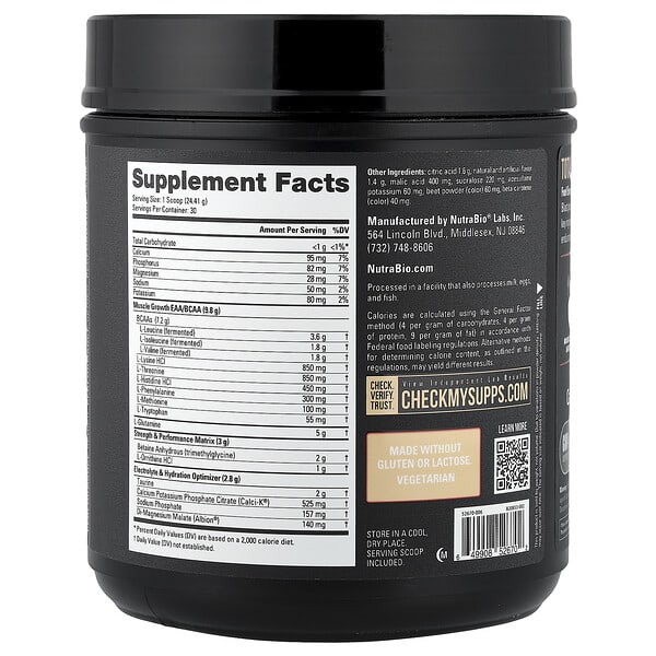 Alternative view of NutraBio, Intra Blast, Advanced Intra-Workout, Colada Crush, 1.6 lb (732 g)