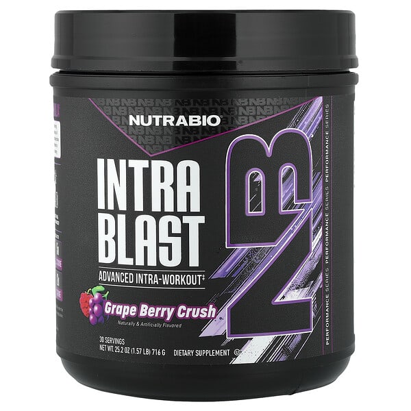 NutraBio, Intra Blast, Advanced Intra-Workout, Grape Berry Crush, 1.57 lb (716 g)