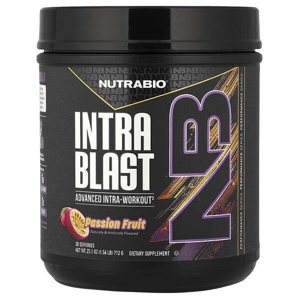 NutraBio, Intra Blast, Advanced Intra-Workout, Passion Fruit, 1.56 lb (712 g) 3 NutraBio, Intra Blast, Advanced Intra-Workout, Passion Fruit, 1.56 lb (712 g)