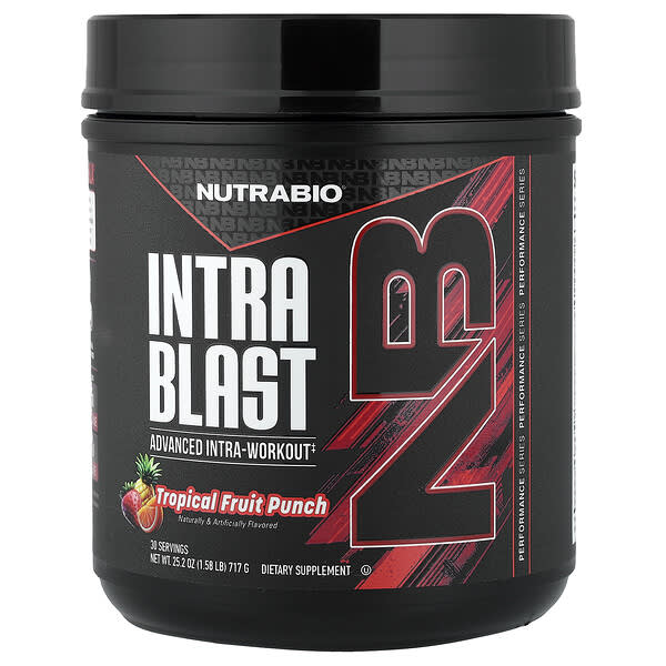 NutraBio, Intra Blast, Advanced Intra-Workout, Tropical Fruit Punch, 1.58 lb (717 g) 4 NutraBio, Intra Blast, Advanced Intra-Workout, Tropical Fruit Punch, 1.58 lb (717 g)