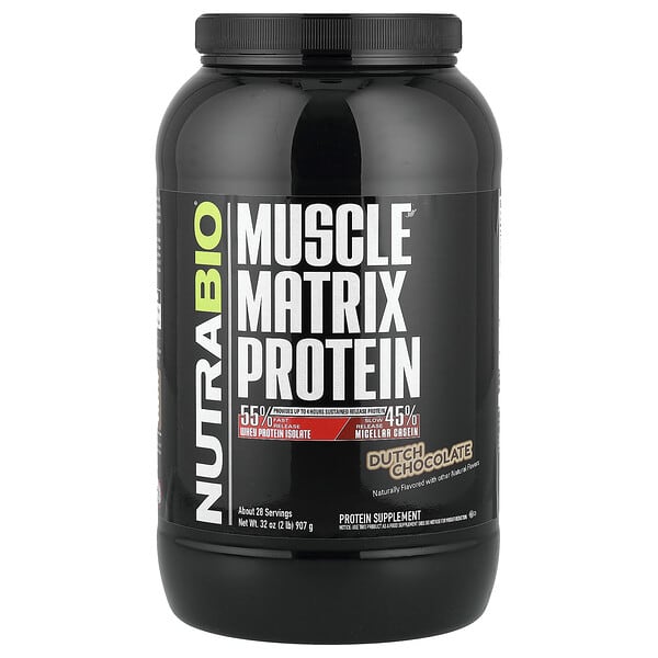 NutraBio, Muscle Matrix Protein, Dutch Chocolate, 2 lb (907 g)