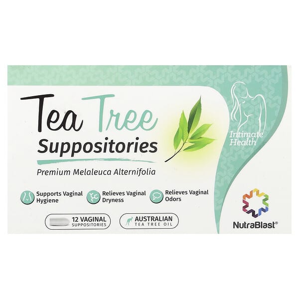 NutraBlast, Tea Tree Suppositories, 12 Vaginal Suppositories