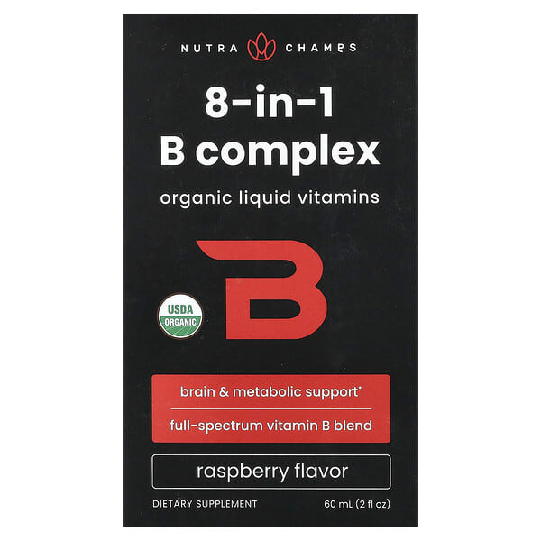 NutraChamps, 8-In-1 B Complex, Raspberry, 2 fl oz (60 ml)