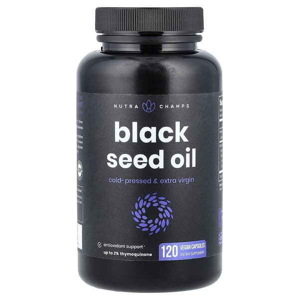 NutraChamps, Black Seed Oil, 120 Vegan Capsules