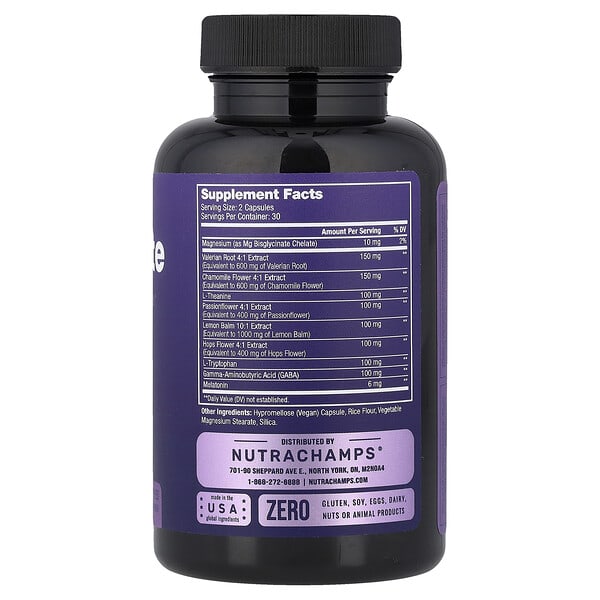 Alternative view of NutraChamps, Dreamrite, 60 Vegan Capsules