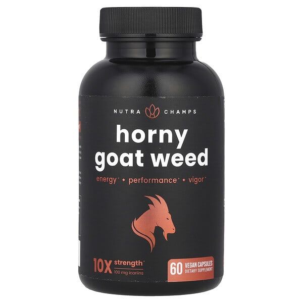 NutraChamps, Horny Goat Weed, 60 Vegan Capsules
