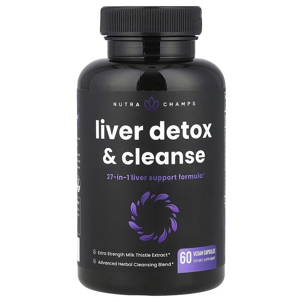 NutraChamps, Liver Detox & Cleanse, 60 Vegan Capsules