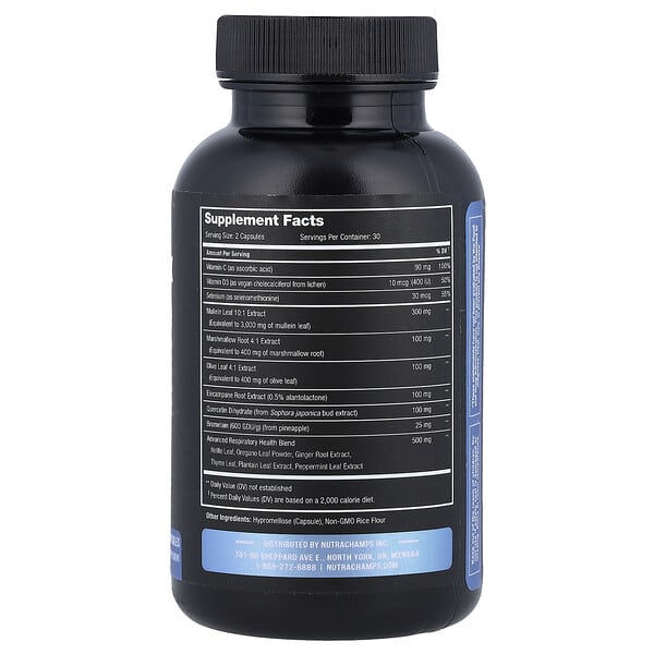 Alternative view of NutraChamps, Lung Detox & Cleanse, 60 Vegan Capsules