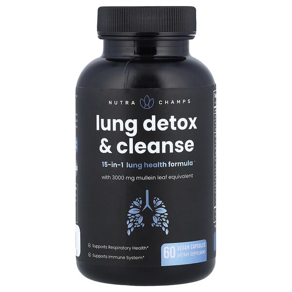 NutraChamps, Lung Detox & Cleanse, 60 Vegan Capsules