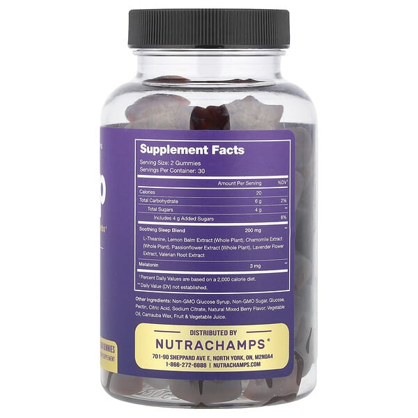 Alternative view of NutraChamps, Sleep, Natural Berry, 60 Vegan Gummies