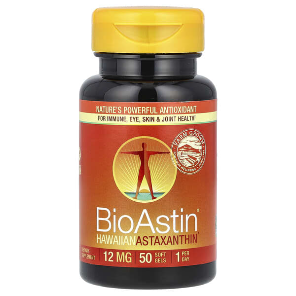Nutrex Hawaii, BioAstin®, Hawaiian Astaxanthin, 12 mg, 50 Soft Gels