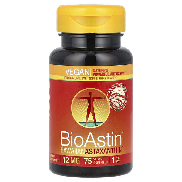 Nutrex Hawaii, BioAstin®, Hawaiian Astaxanthin, 12 mg, 75 Vegan Soft Gels