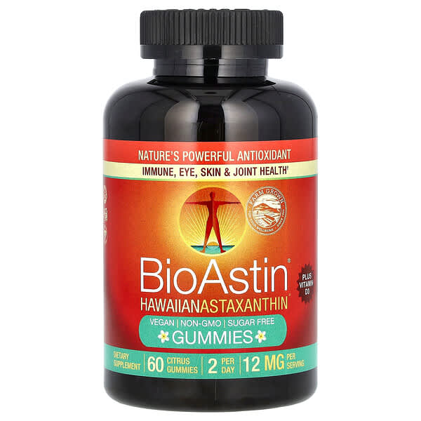 Nutrex Hawaii, BioAstin®, Hawaiian Astaxanthin Gummies, Citrus, 60 Gummies