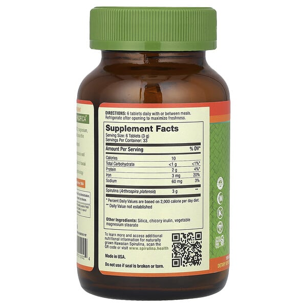 Alternative view of Nutrex Hawaii, Pure Hawaiian Spirulina®, 500 mg, 200 Tablets