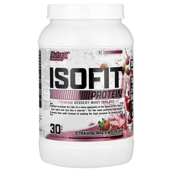 Nutrex Research, IsoFit® Protein, Strawberries & Cream, 2.16 lbs (978 g)